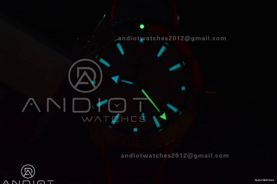 on 43.5mm Black Clone Dial Planet Bezel Best 1010 SS VSF Ocean Edition Super Orange A8900 Gray Trendsetting Strap Nylon V 1:1 0202